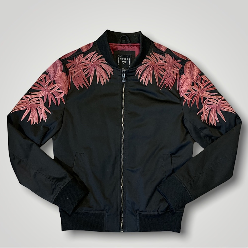 Guess Pink Palm Trees jacket